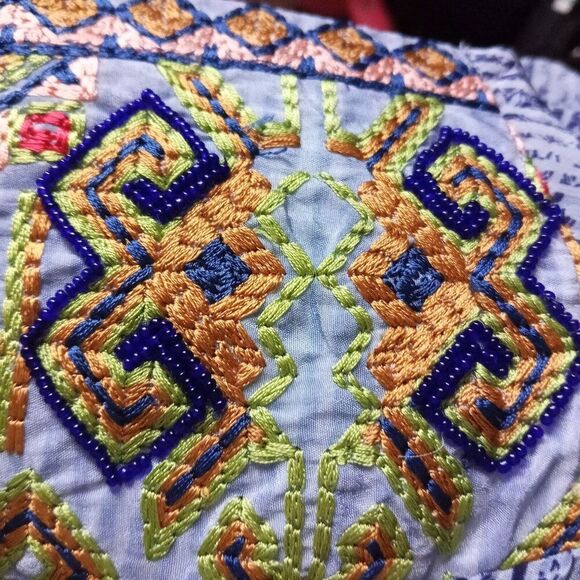 Anthropologie Linne Bhanuni Embroidered Tunic Dress sz S, B1 - Picture 7 of 8